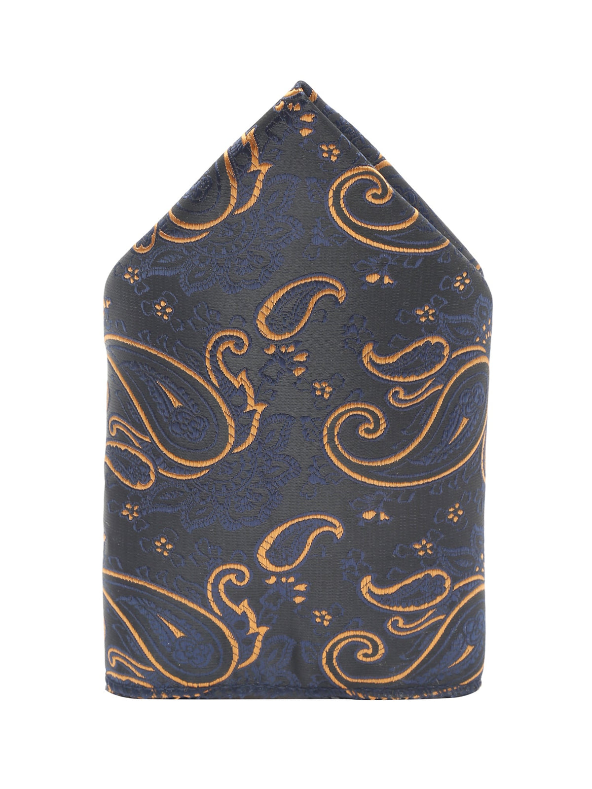 Sapphire Blue Luxury Italian Silk Necktie Set With Pocket Square Cufflinks Brooch Gold Tie pin