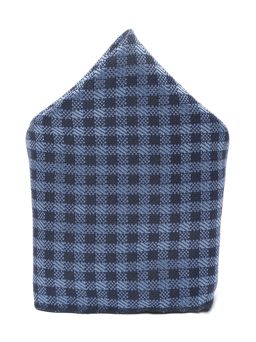 Space Blue Luxury Italian Silk Necktie Set With Pocket Square Cufflinks Brooch Gold Tie pin