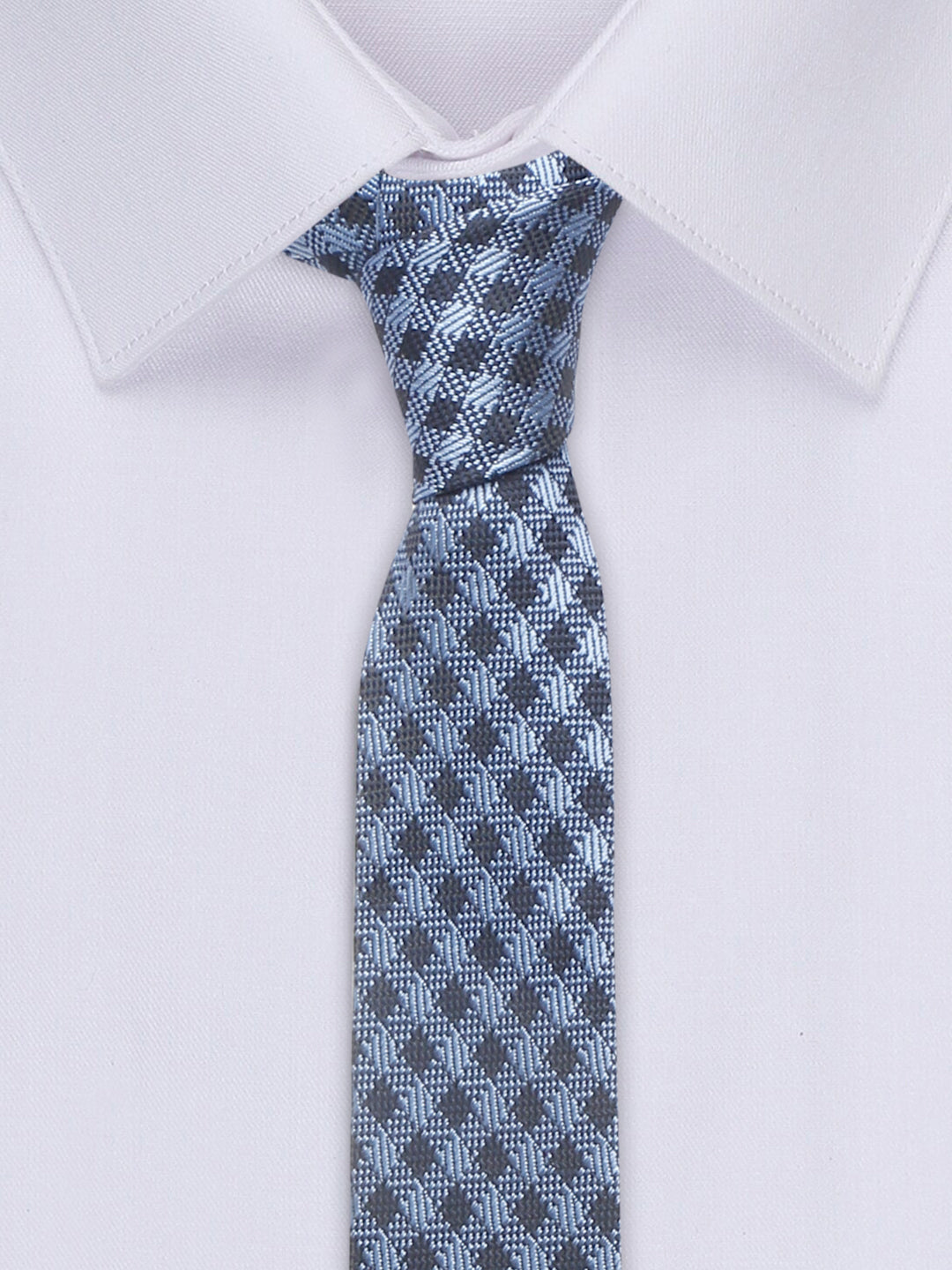 Space Blue Luxury Italian Silk Necktie Set With Pocket Square Cufflinks Brooch Gold Tie pin