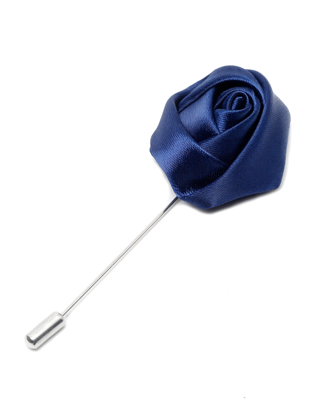 Pigeon Blue Luxury Italian Silk Necktie Set With Pocket Square Cufflinks Brooch Chrome Tie pin