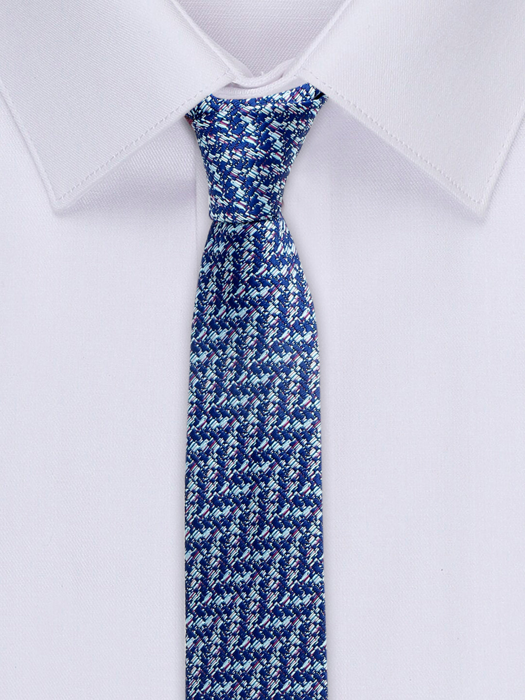 Pigeon Blue Luxury Italian Silk Necktie Set With Pocket Square Cufflinks Brooch Chrome Tie pin