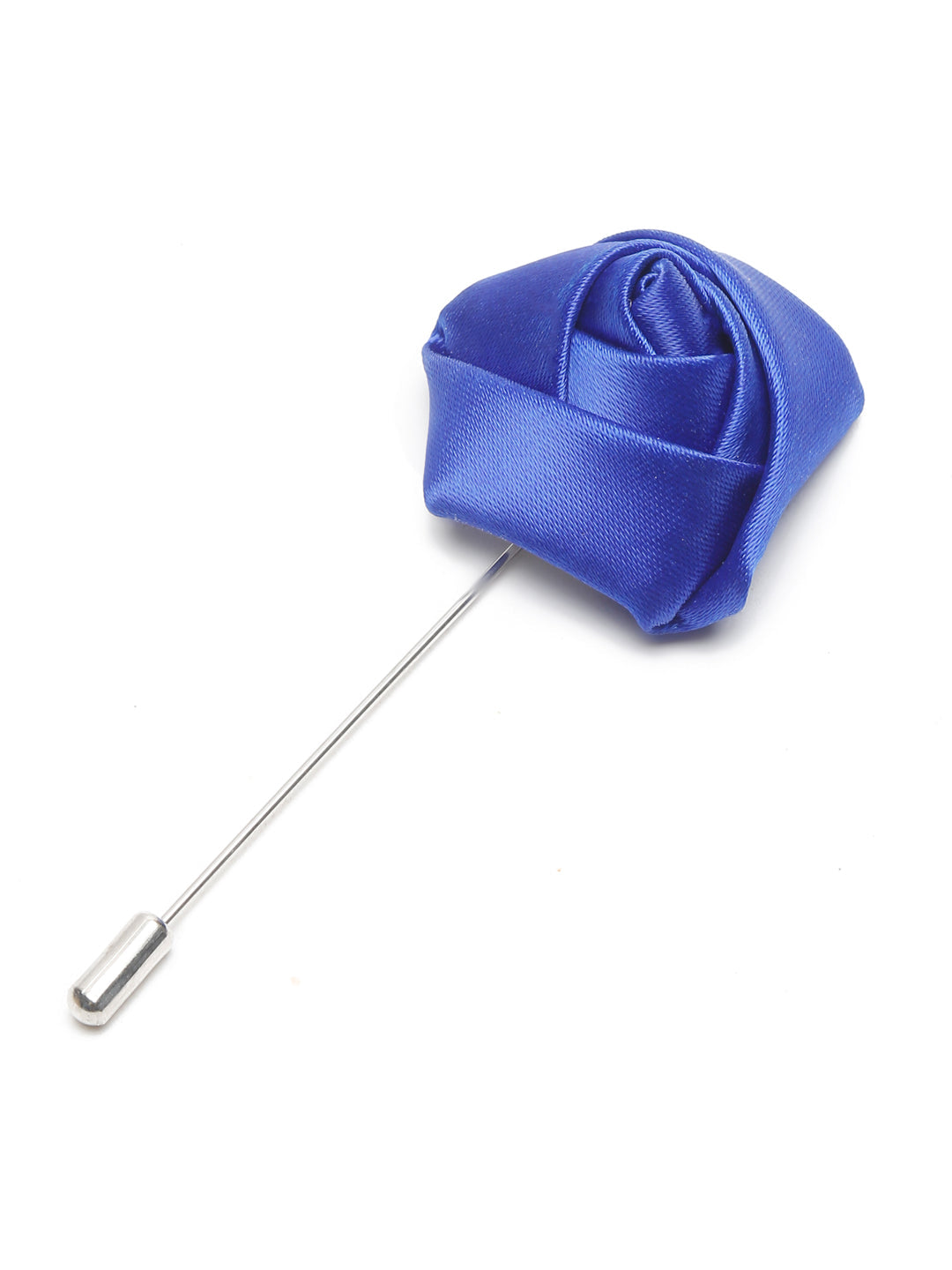 Aegean Blue Luxury Italian Silk Necktie Set With Pocket Square Cufflinks Brooch Chrome Tie pin