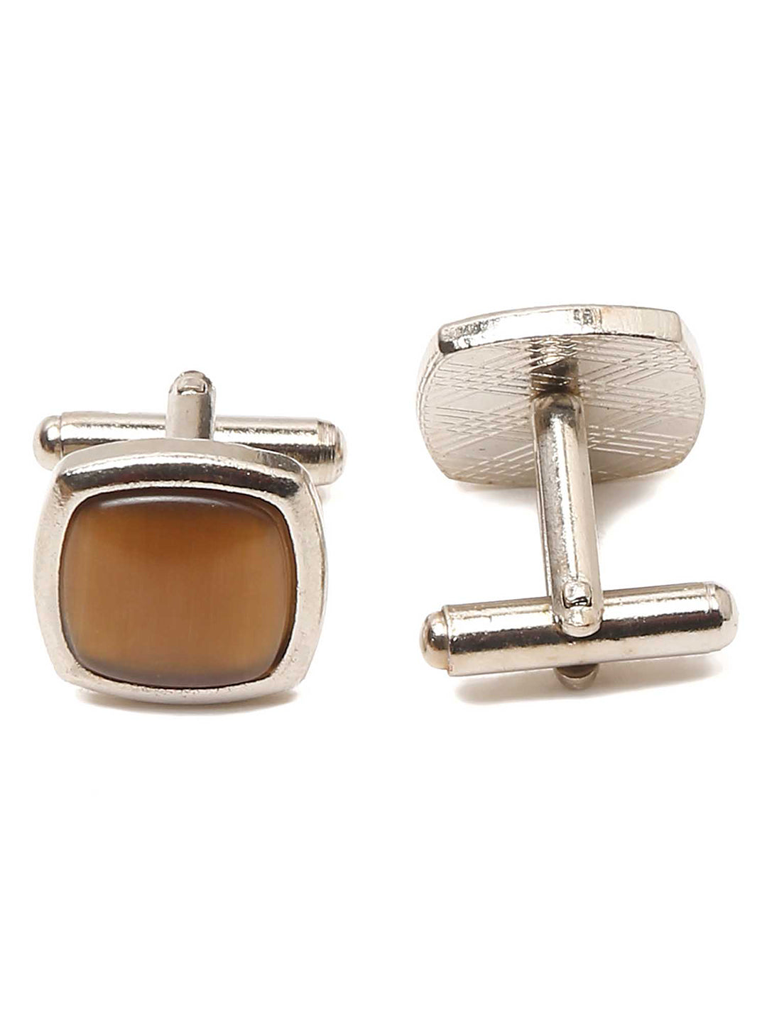 Cream Luxury Italian Silk Necktie Set With Pocket Square Cufflinks Brooch Chrome Tie pin
