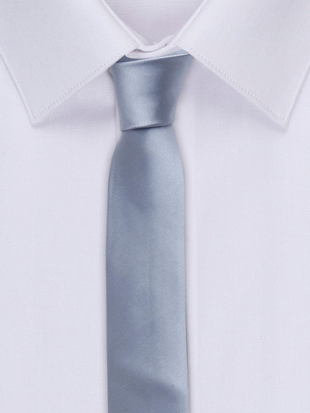 Roasted Grey Luxury Italian Silk Necktie Set With Pocket Square Chrome Tie pin