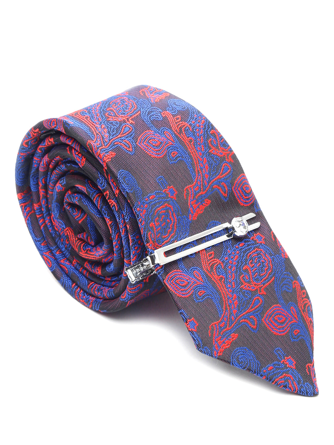 Lilac Purple Luxury Italian Silk Necktie Set With Pocket Square Chrome Tie pin