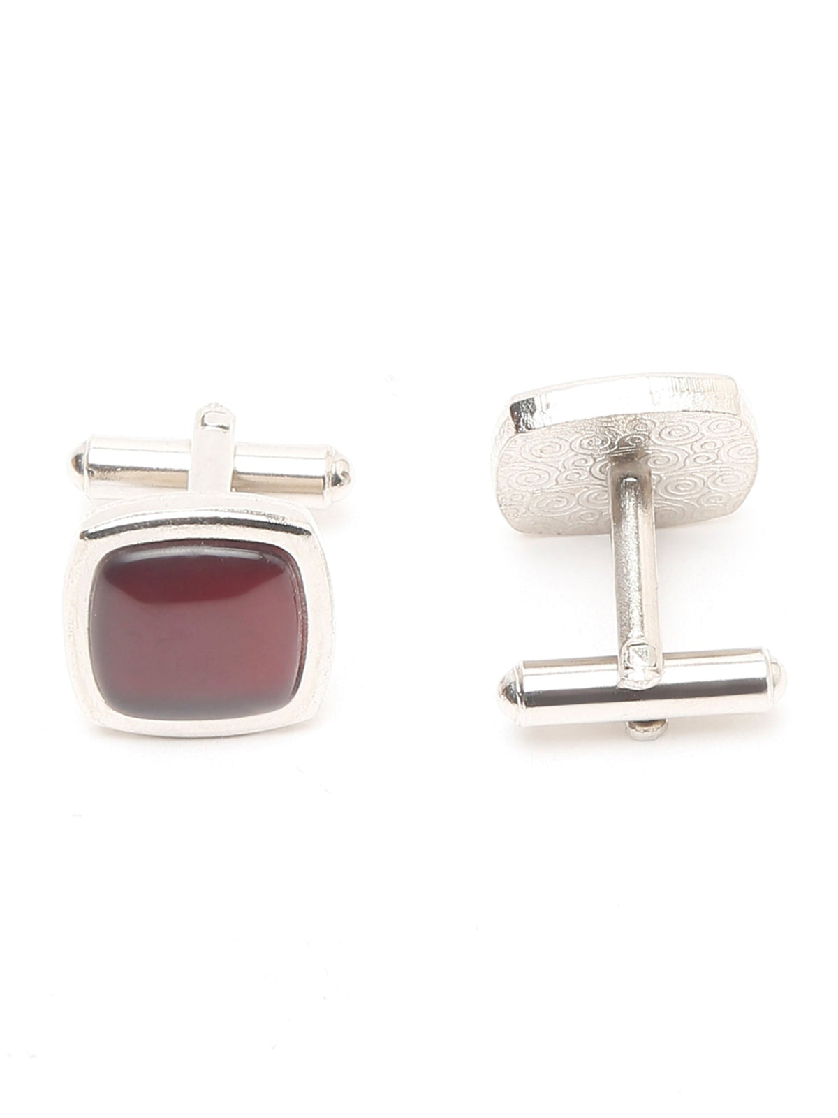 Crimson Red Luxury Italian Silk Necktie Set With Pocket Square Cufflinks Brooch Gold Tie pin