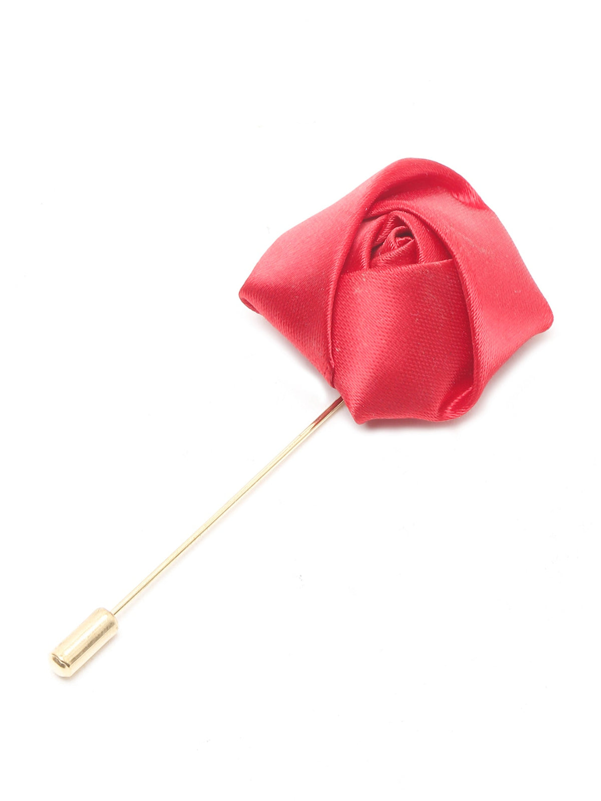 Crimson Red Luxury Italian Silk Necktie Set With Pocket Square Cufflinks Brooch Gold Tie pin