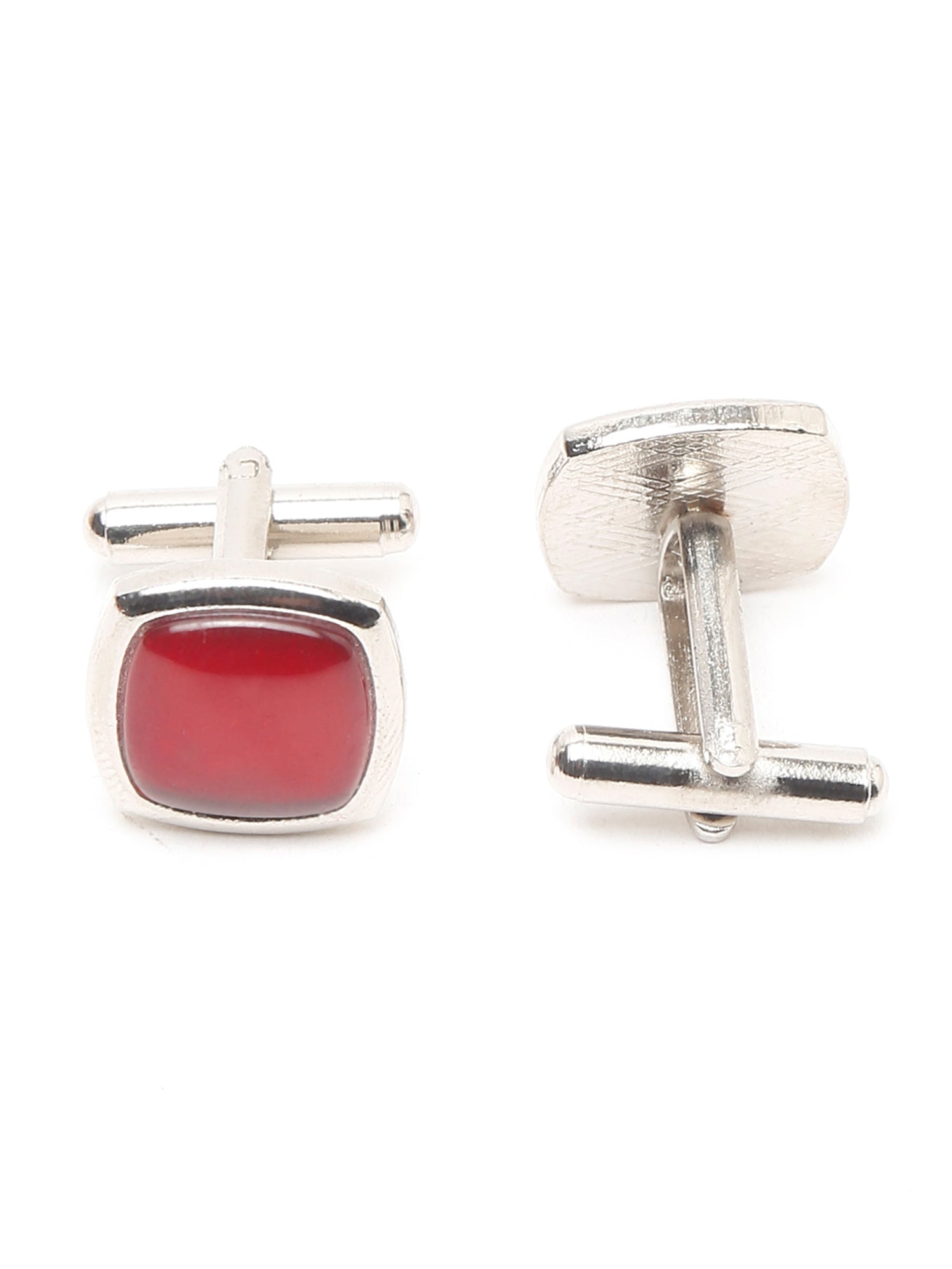 Ferrari red Luxury Italian Silk Necktie Set With Pocket Square Cufflinks Brooch Chrome Tie pin