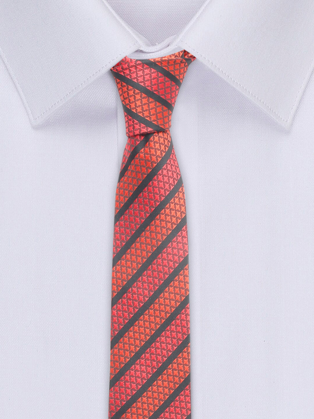 Ruby Red Luxury Italian Silk Necktie Set With Pocket Square Cufflinks Brooch Gold Tie pin