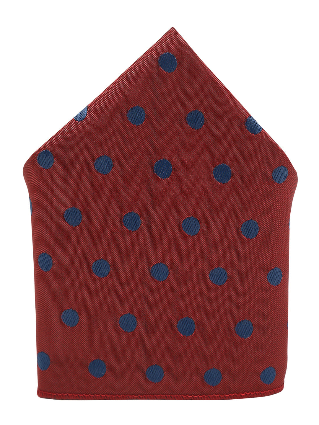 Polka Red Luxury Italian Silk Necktie Set With Pocket Square Cufflinks Brooch Chrome Tie pin