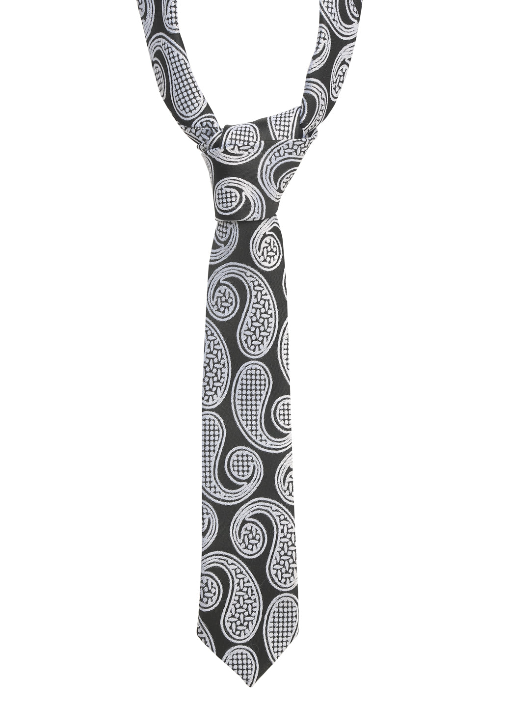 Midnight Black Luxury Italian Silk Necktie Set With Pocket Square Gold Tie pin