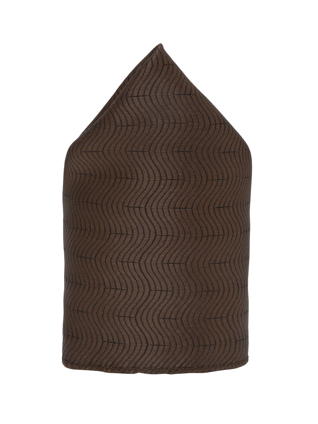 Van Dyke Brown Italian Silk Necktie Set Pocket Square Golden Tiepin