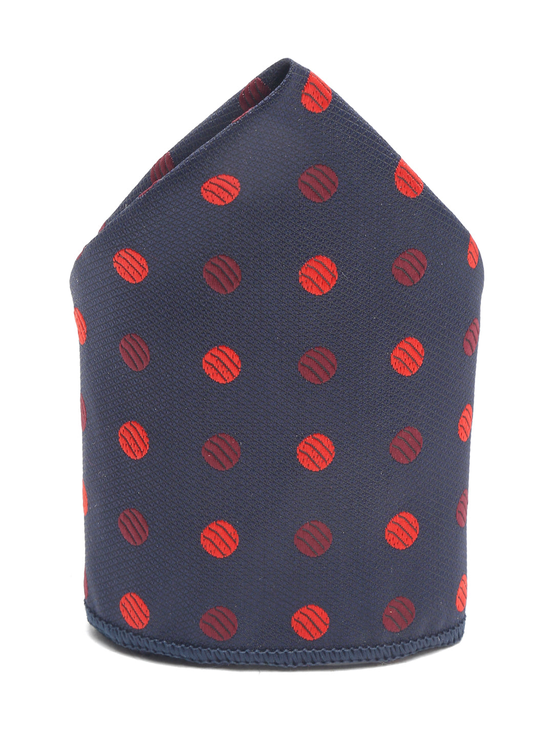Polka Blue Luxury Italian Silk Necktie Set With Pocket Square Gold Tie pin