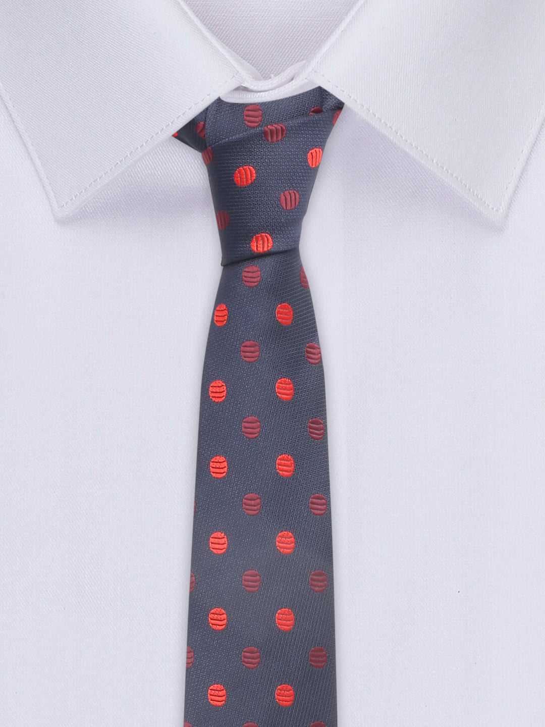 Polka Blue Luxury Italian Silk Necktie Set With Pocket Square Gold Tie pin