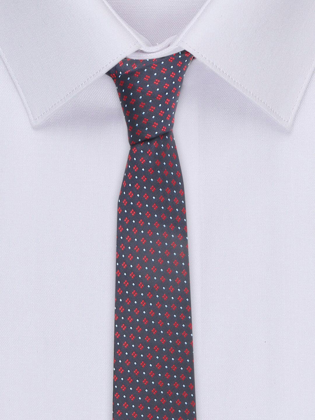 Blue Dotted Pattern Luxury Italian Silk Necktie Set With Pocket Square Gold Tie pin