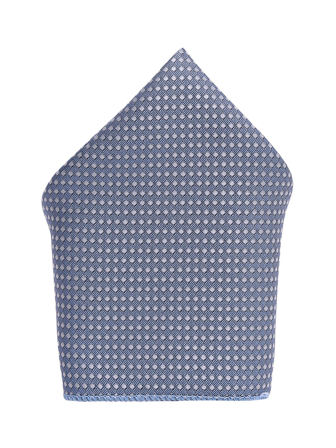 Ash Blue Luxury Italian Silk Necktie Set With Pocket Square Gold Tie pin