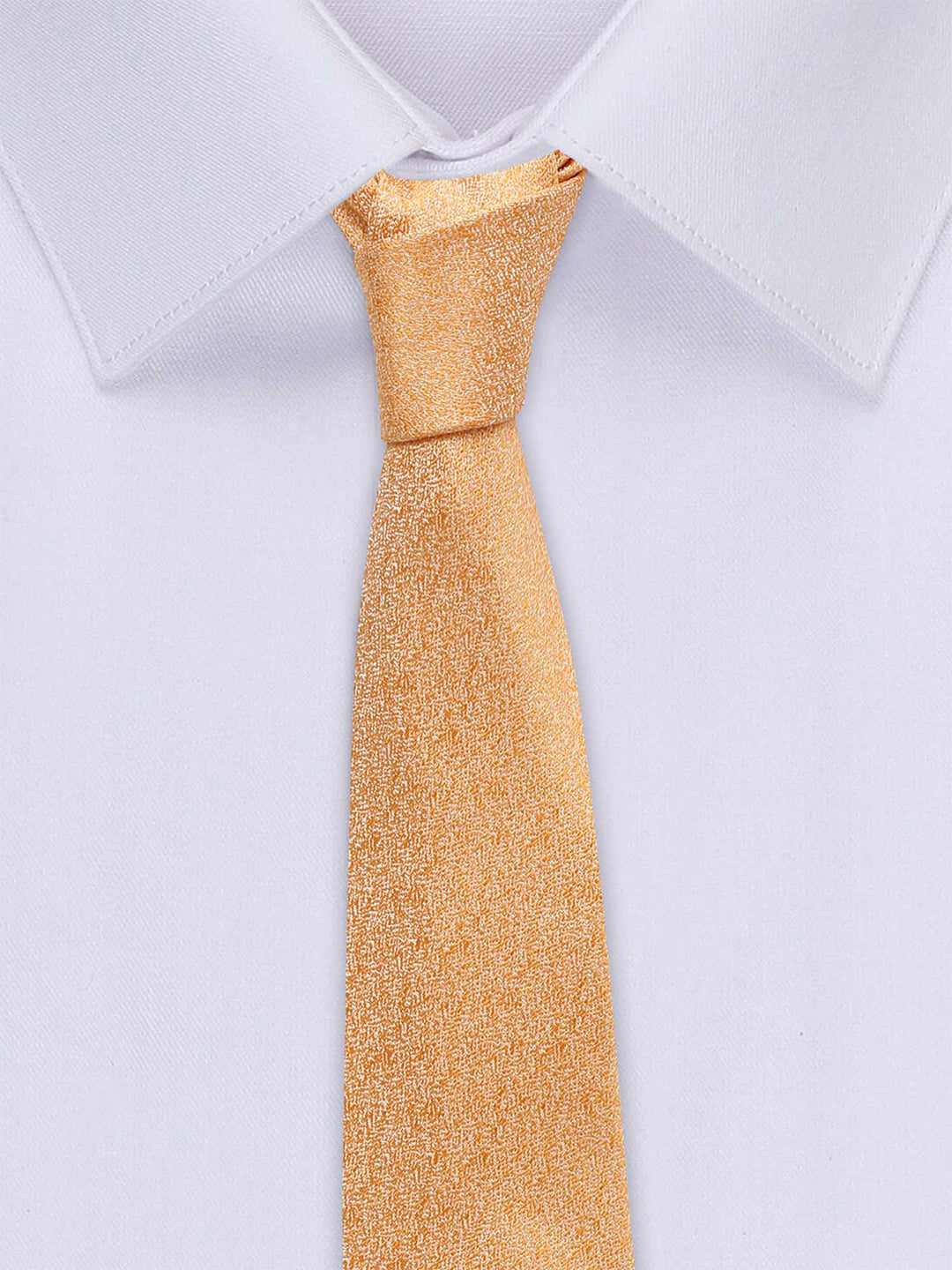 Cream Dotted Luxury Italian Silk Necktie Set With Pocket Square Gold Tie pin
