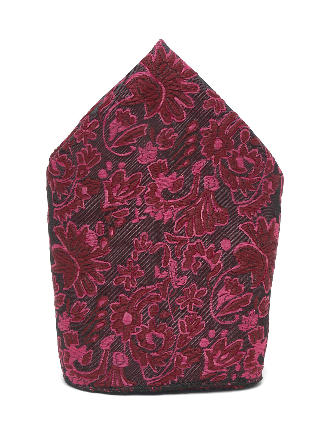 Burgundy Luxury Italian Silk Necktie Set With Pocket Square Gold Tie pin