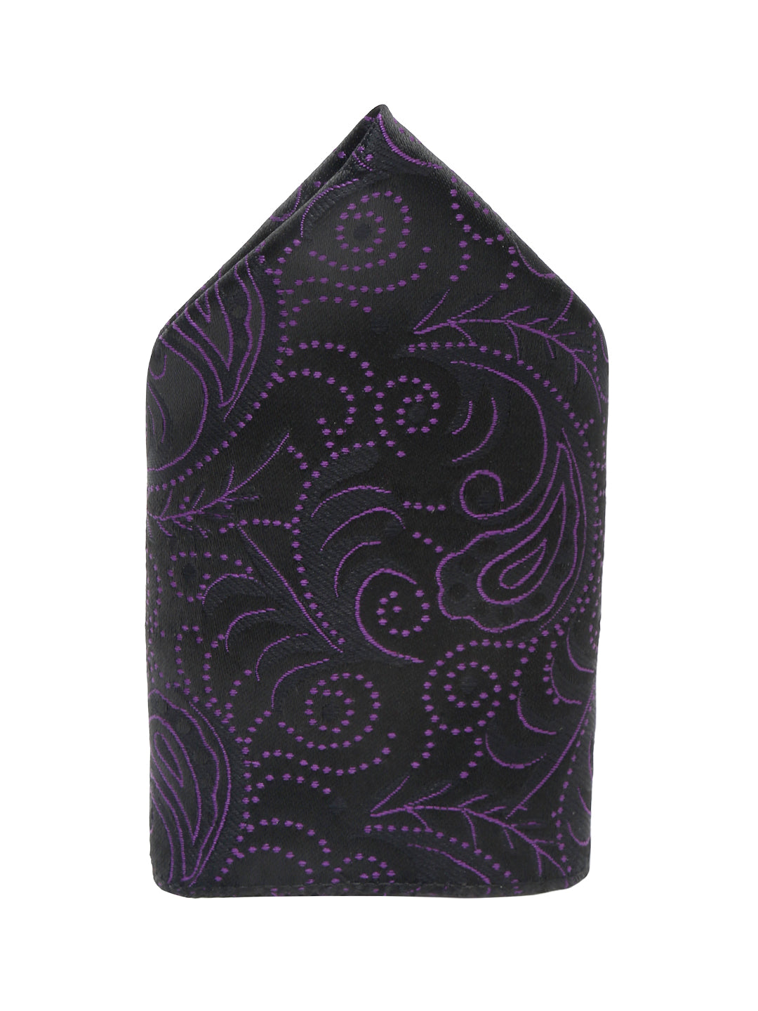 Heather Purple Luxury Italian Silk Necktie Set With Pocket Square Gold Tie pin