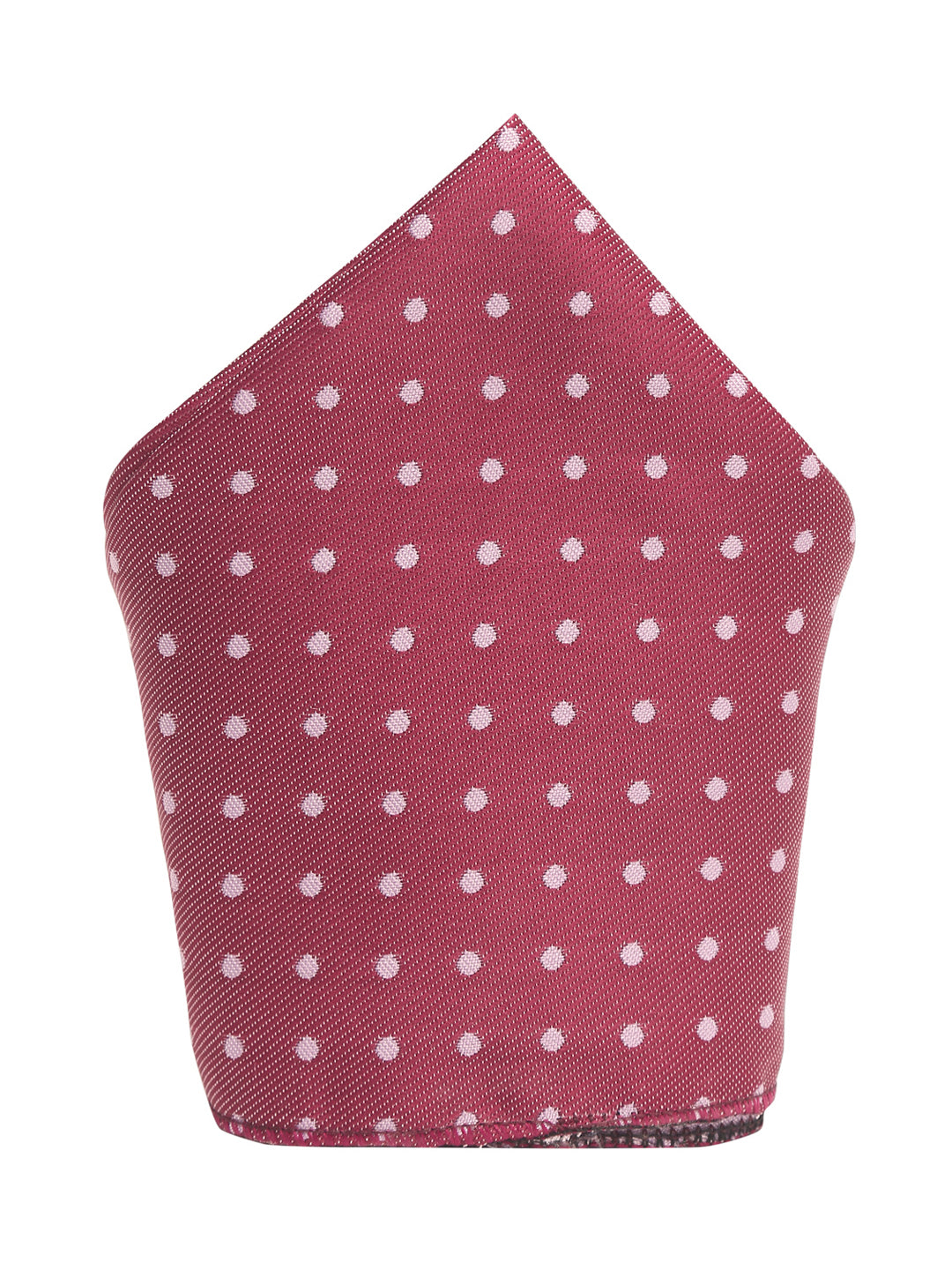 Polka Rosewood Luxury Italian Silk Necktie Set With Pocket Square Gold Tie pin
