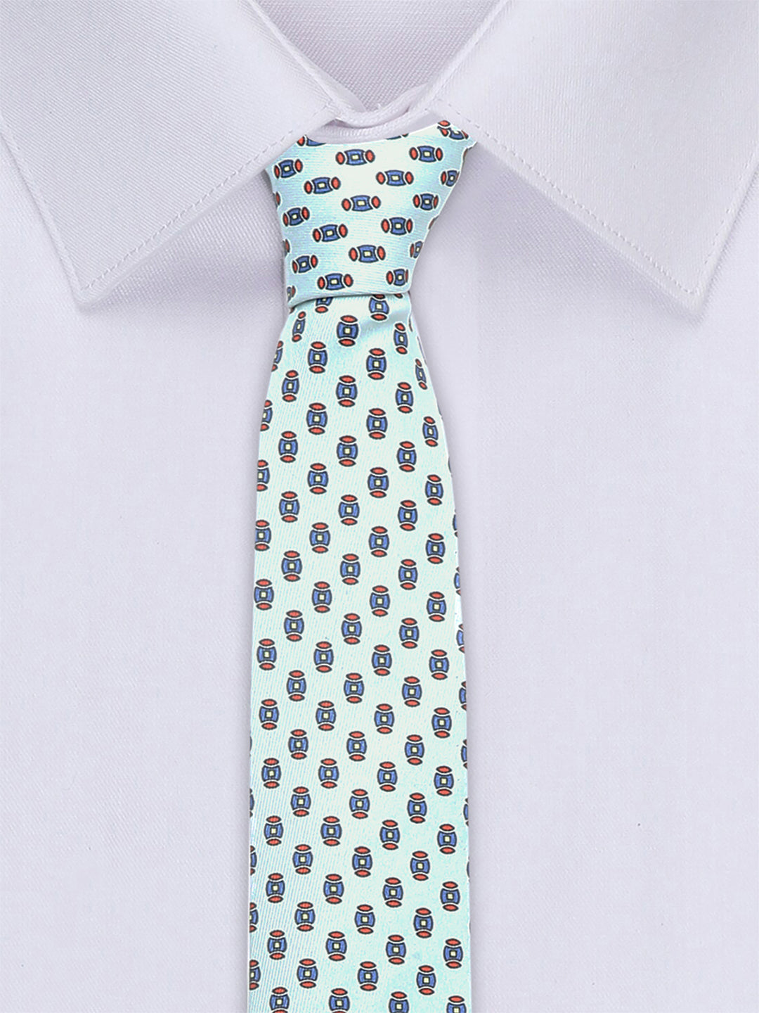 Electric Blue Luxury Italian Silk Necktie Set With Pocket Square Golden Tie Pin