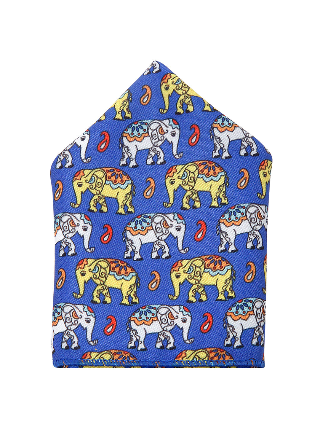 Dodger Blue Luxury Italian Silk Necktie Set With Pocket Square Golden Tie Pin