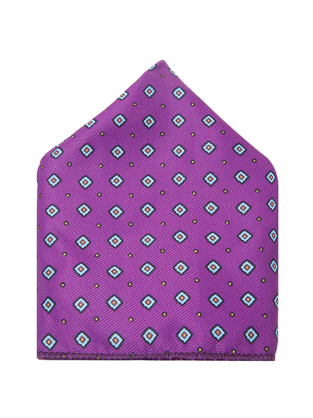 Liliac Purple Luxury Italian Silk Necktie Set With Pocket Square Golden Tie Pin