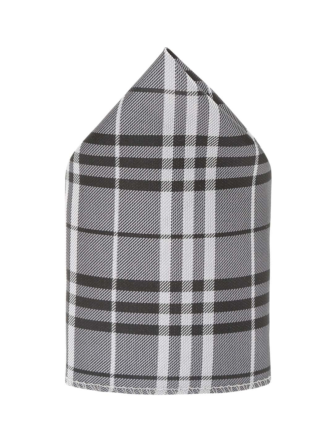 Steel Grey Italian Silk Necktie Set Pocket Square Golden Tiepin cufflinks and Brooch