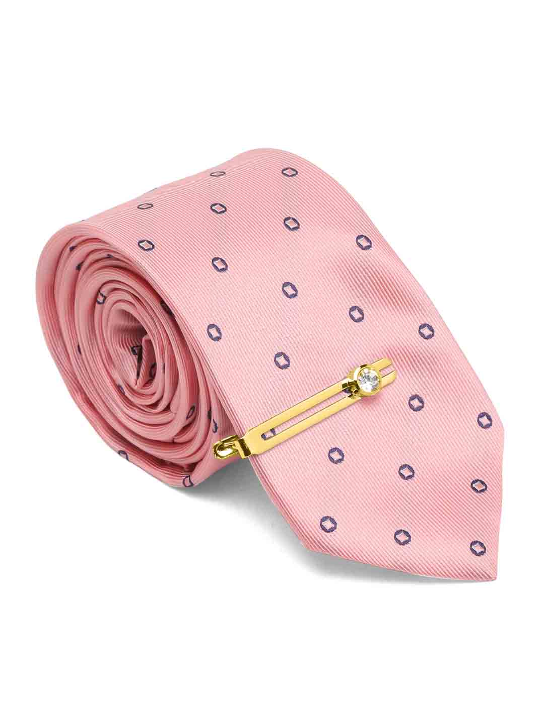 Apricot Peach Luxury Italian Silk Necktie Set With Pocket Square Cufflinks Brooch Gold Tie pin