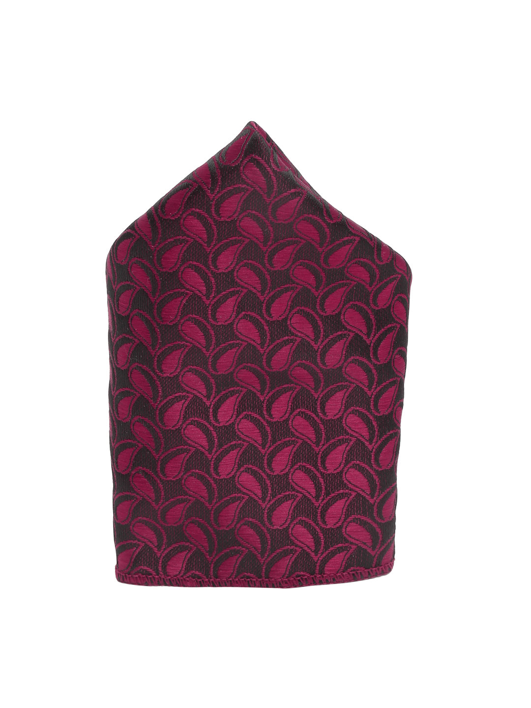Burgundy Red Luxury Italian Silk Necktie Set With Pocket Square Cufflinks Brooch Chrome Tie pin