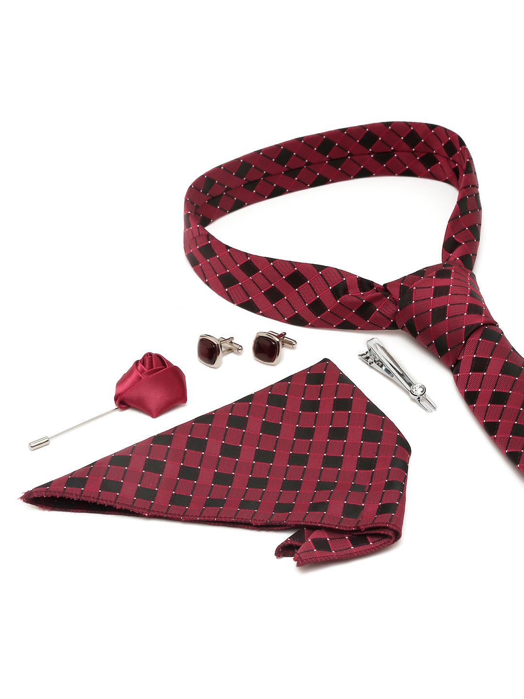 Admiral Rosewood Luxury Italian Silk Necktie Set