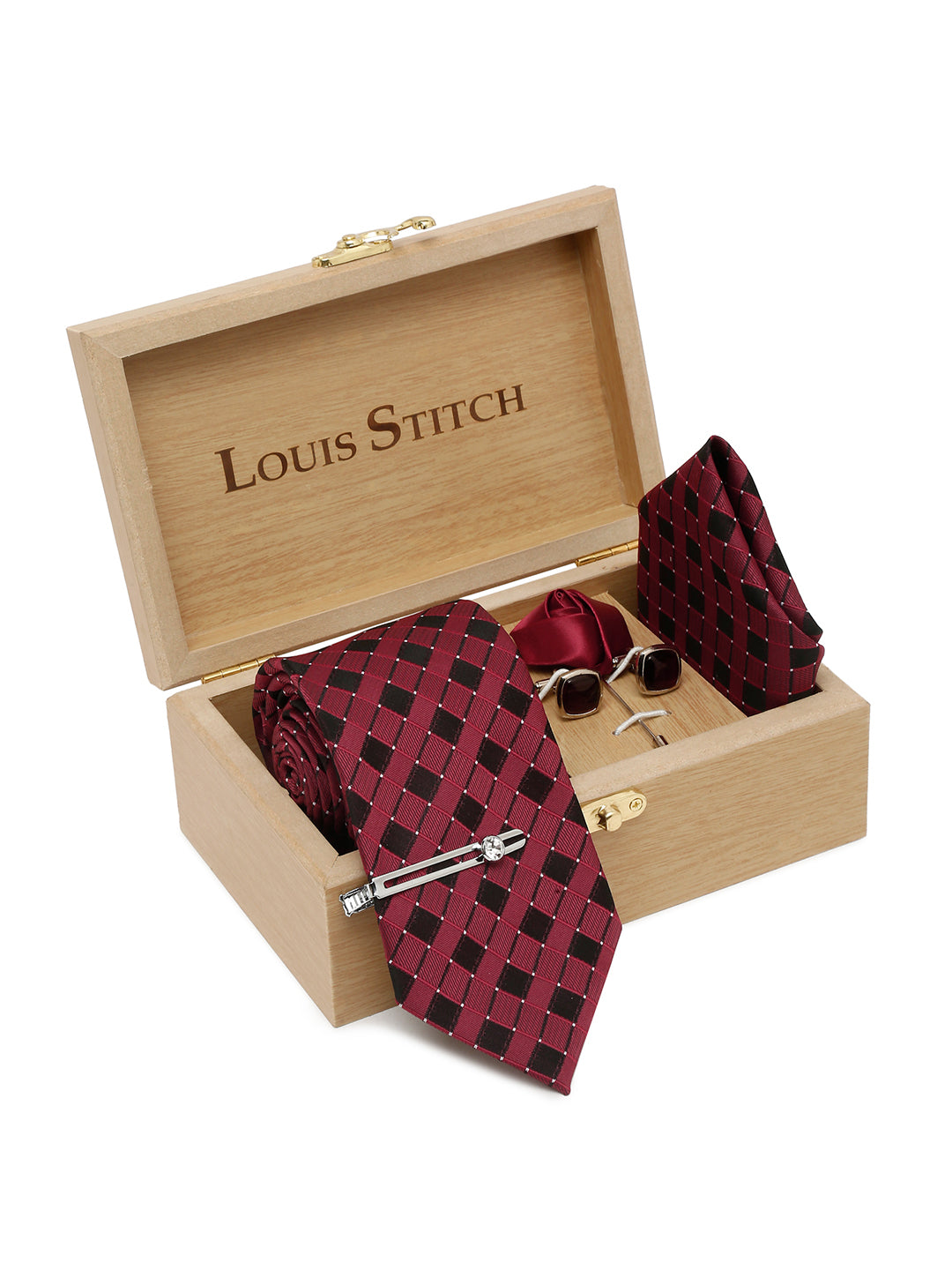 Admiral Rosewood Luxury Italian Silk Necktie Set