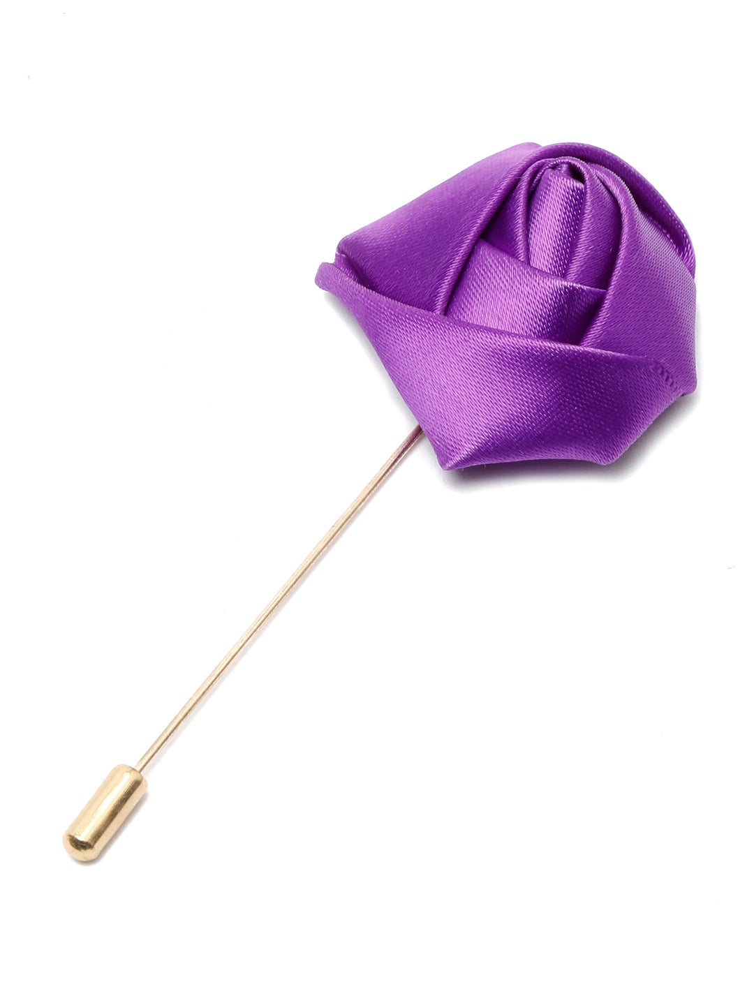 Purple Luxury Italian Silk Necktie Set With Pocket Square Cufflinks Brooch Chrome Tie pin