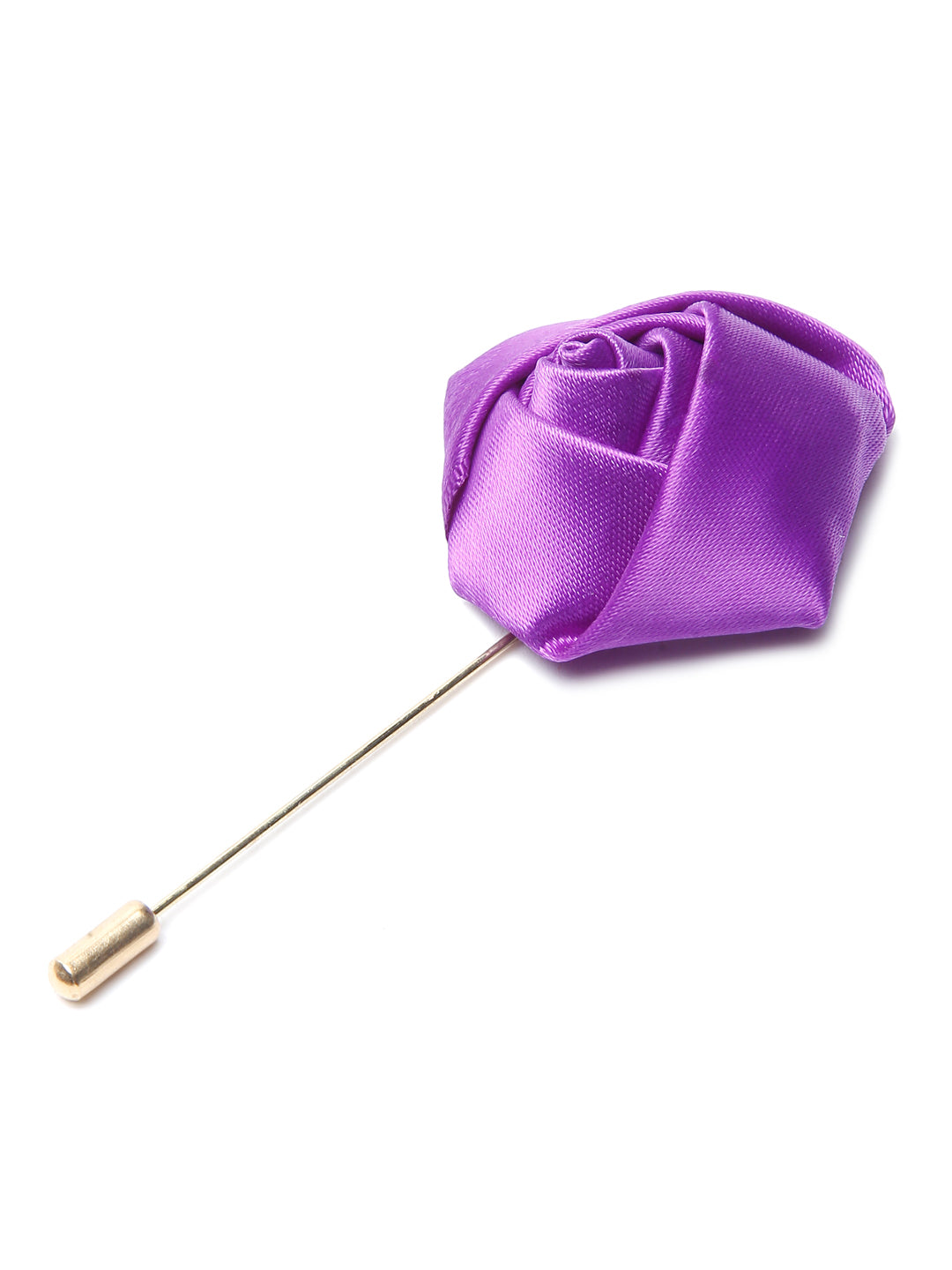 Violet Luxury Italian Silk Necktie Set With Pocket Square Cufflinks Brooch Chrome Tie pin