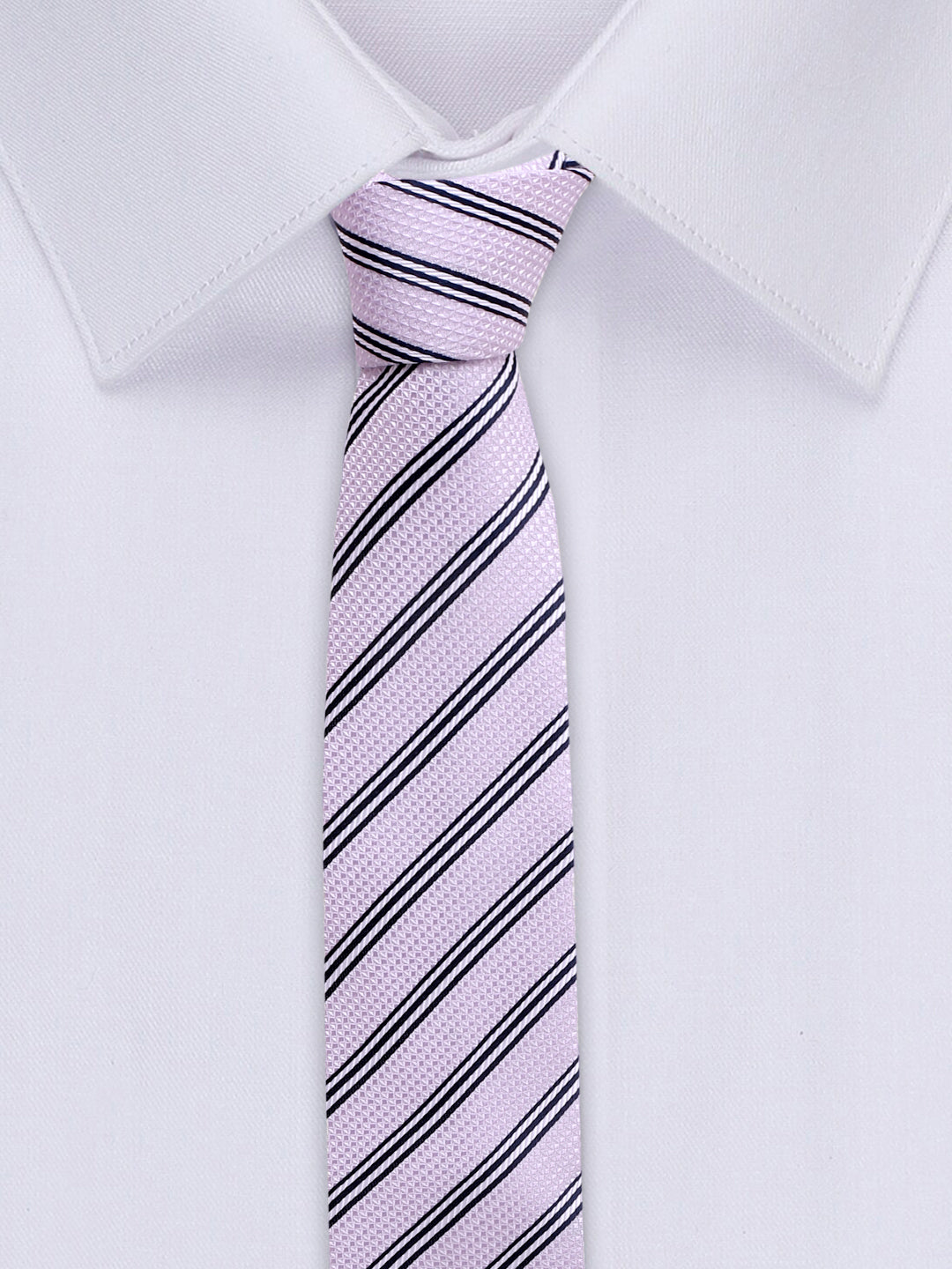 Lavender Italian Silk Necktie Set Pocket Square Chrome Tiepin cufflinks and Brooch