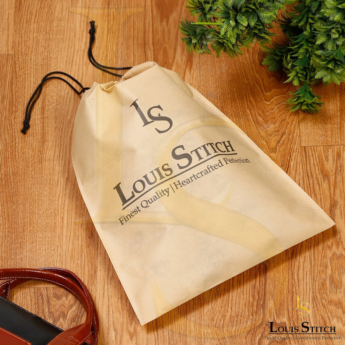 Non Woven Shoe Bag Pack Of 10 Beige Plain