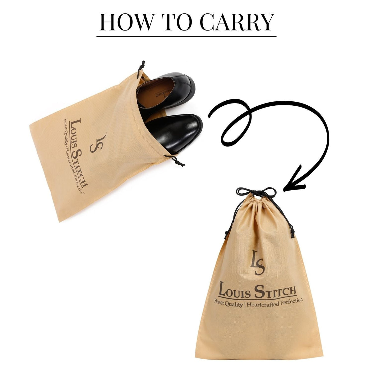 Non Woven Shoe Bag Pack Of 24 Beige Plain & See-Thru