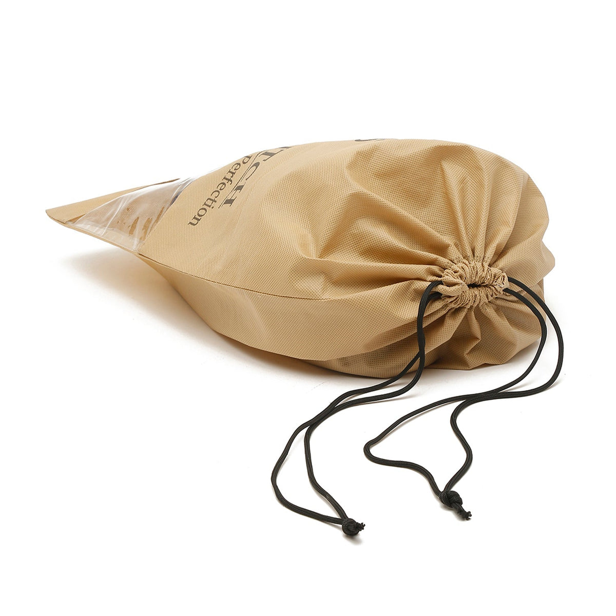 Non Woven Shoe Bag Pack Of 12 Beige See-Thru