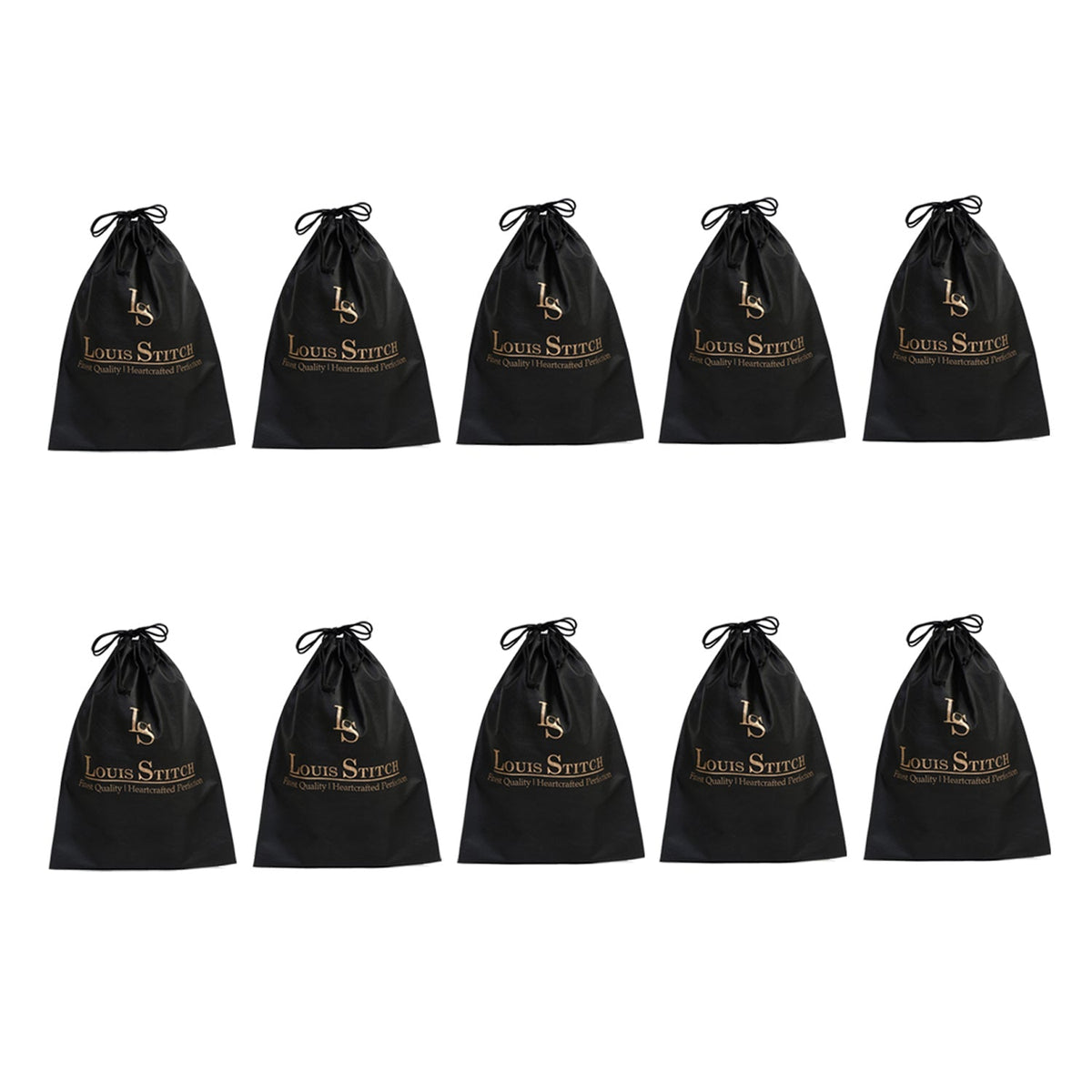 Non Woven Shoe Bag Pack Of 10 Black Plain
