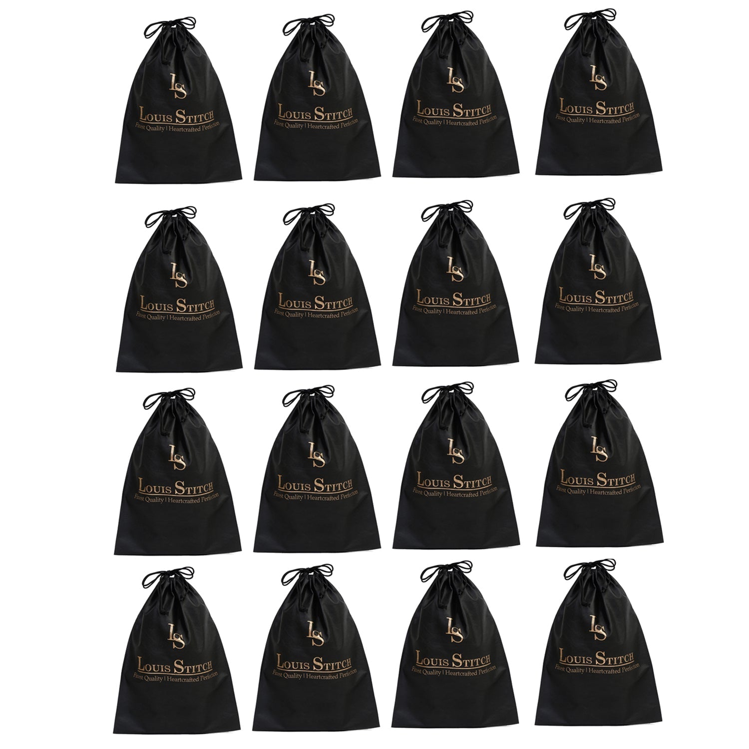 Non Woven Shoe Bag Pack Of 16 Black Plain
