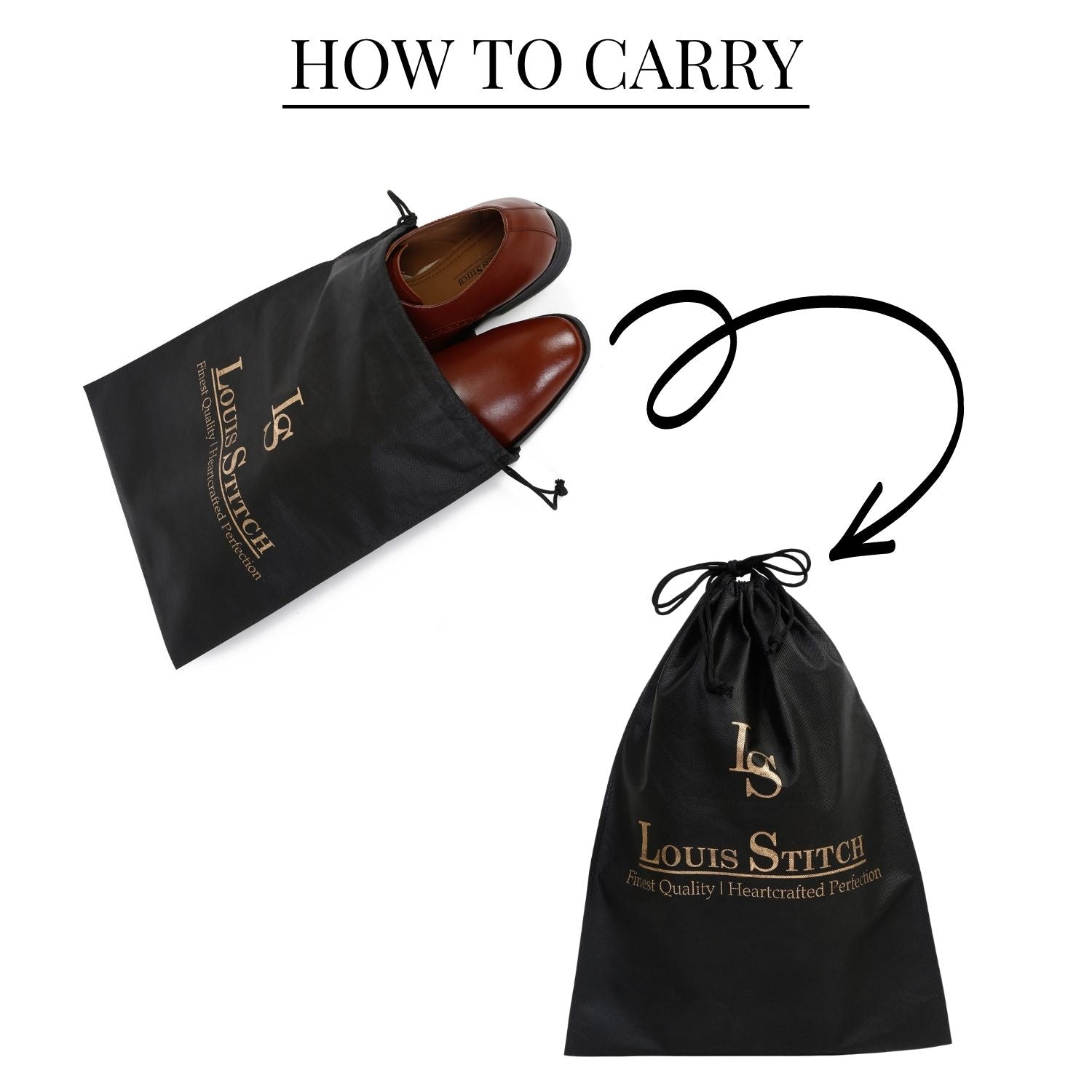 Non Woven Shoe Bag Pack Of 16 Black Plain