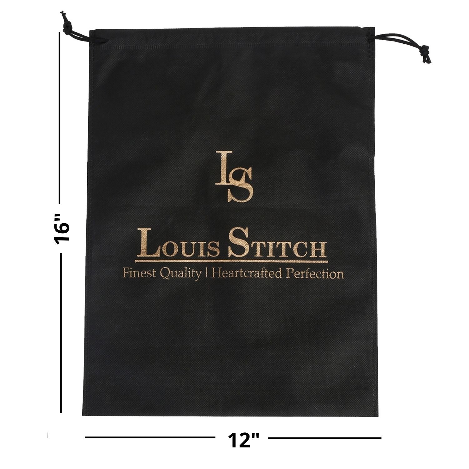 Non Woven Shoe Bag Pack Of 16 Black Plain