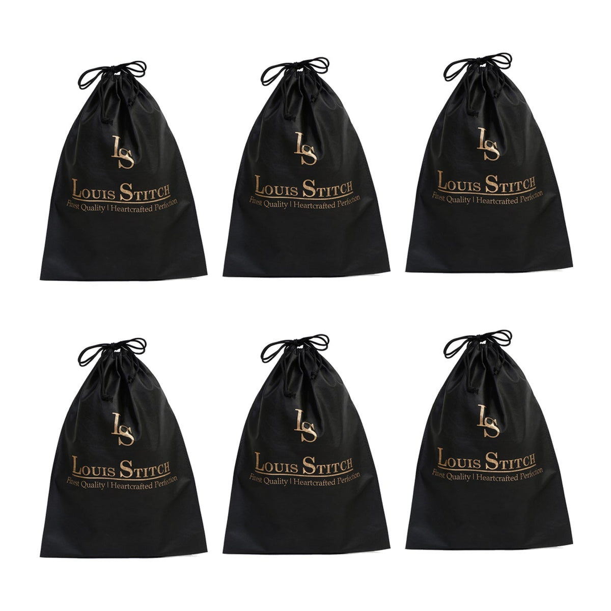 Non Woven Shoe Bag Pack Of 6 Black Plain
