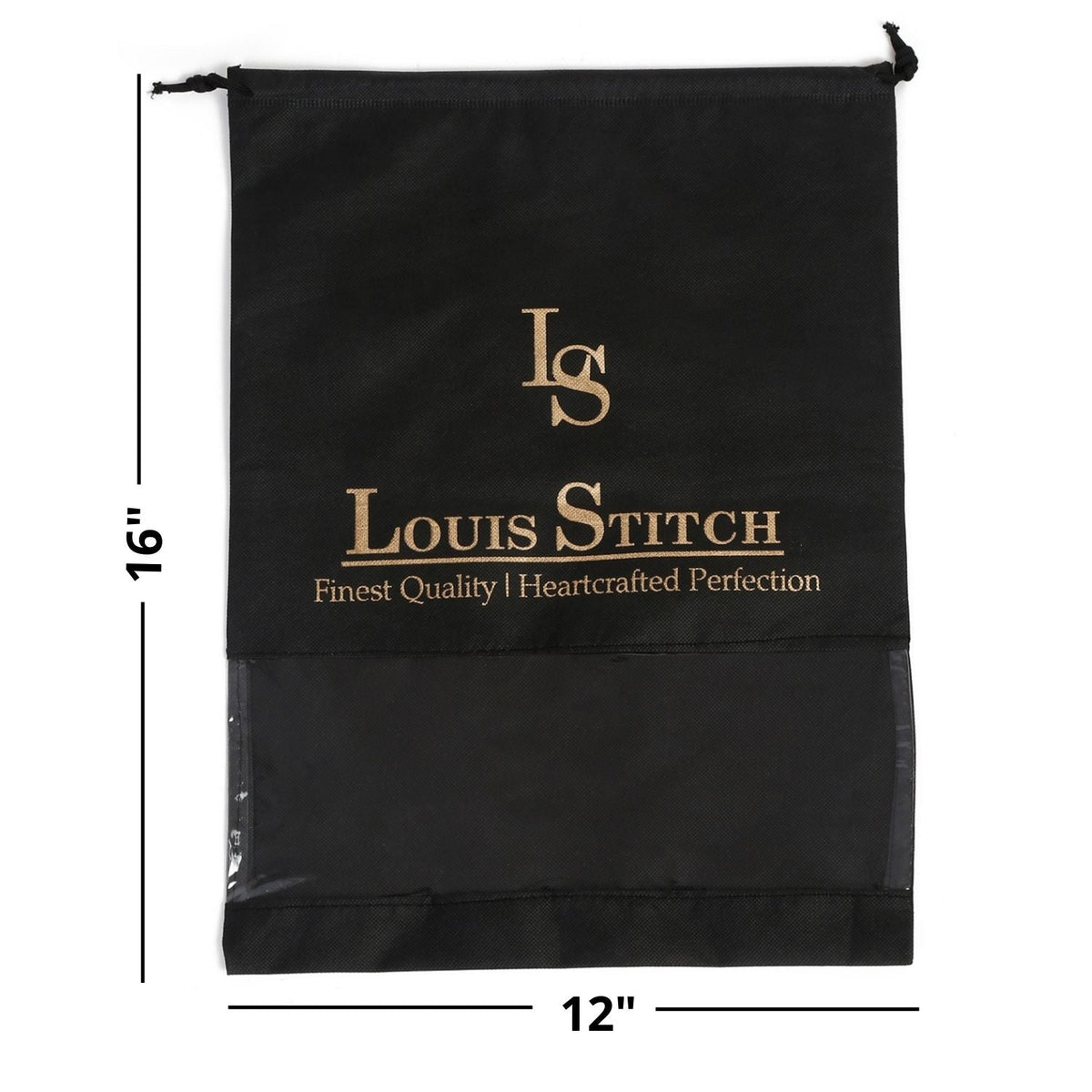 Non Woven Shoe Bag Pack Of 24 Black Plain & See Thru