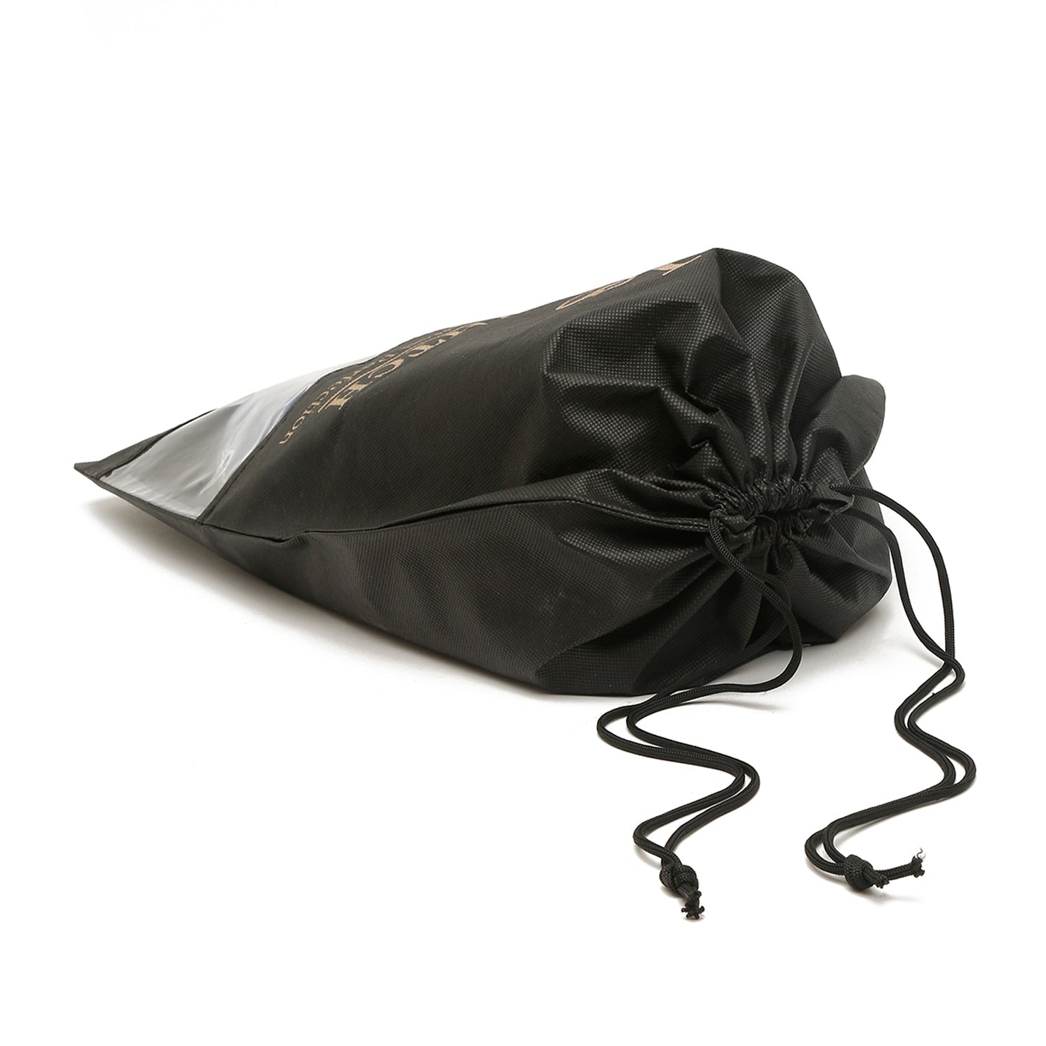 Non Woven Shoe Bag Pack Of 12 Black See-Thru
