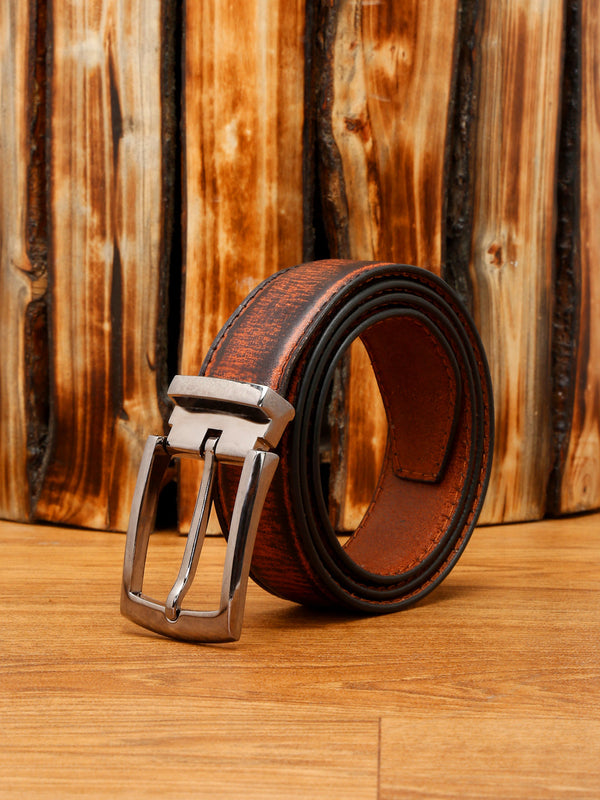 Russet Tan LOUIS STITCH Men's Russet tan Italian Raw Leather Belt Premium Hand Padded Casual Belts for Men