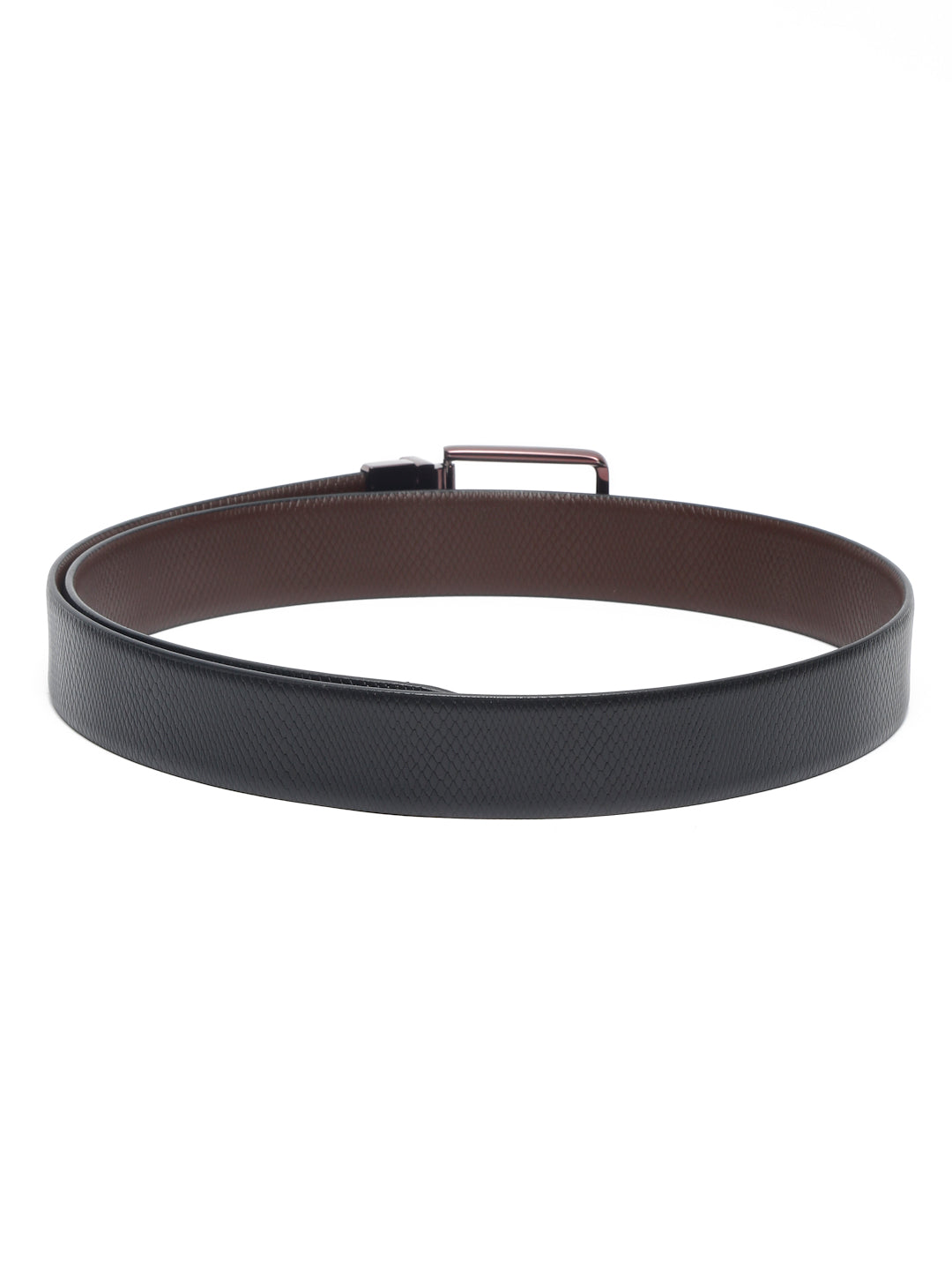 Men'S Black & Brown Formal Italian Leather Reversible Belt For Men