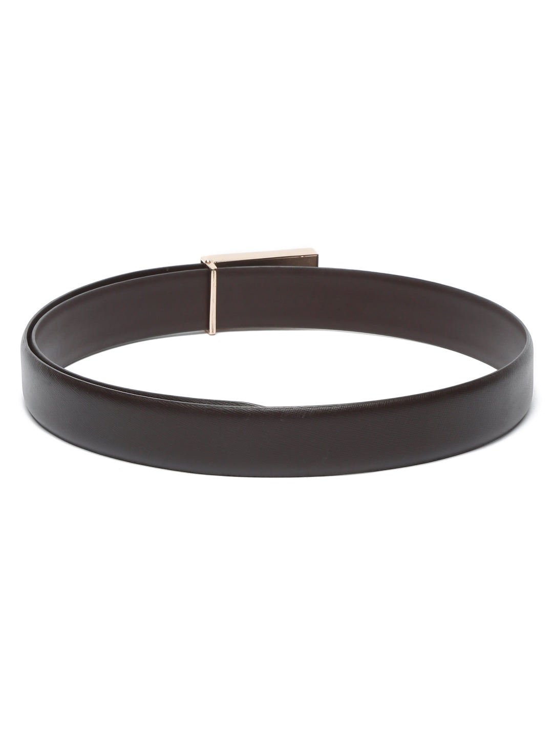 Men's Brown Formal Italian Leather Textured Belt For Men