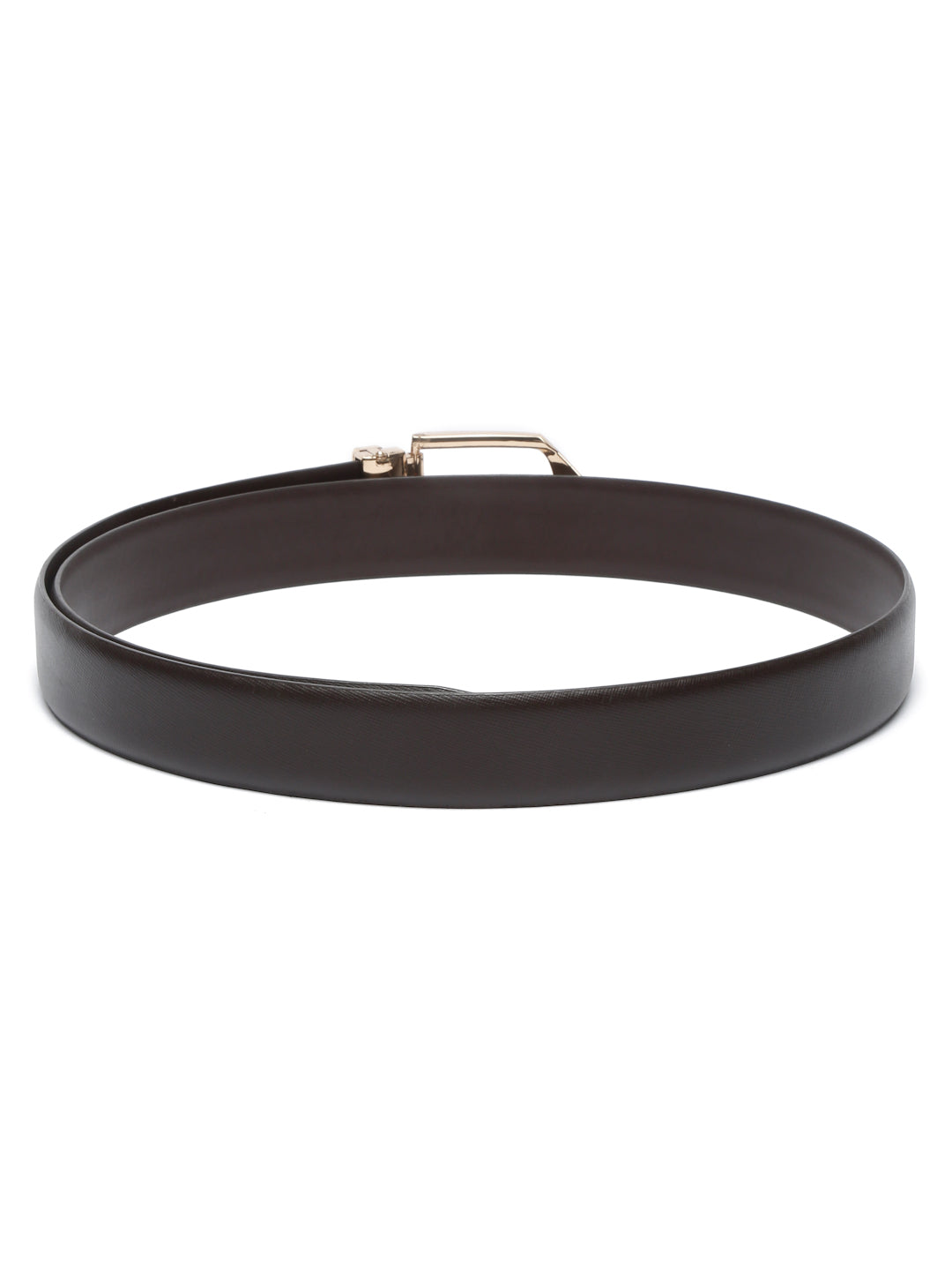 Men's Brown Formal Italian Leather Textured Belt For Men
