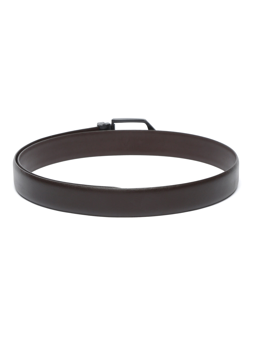 Men's Brown Formal Italian Leather Textured Belt For Men